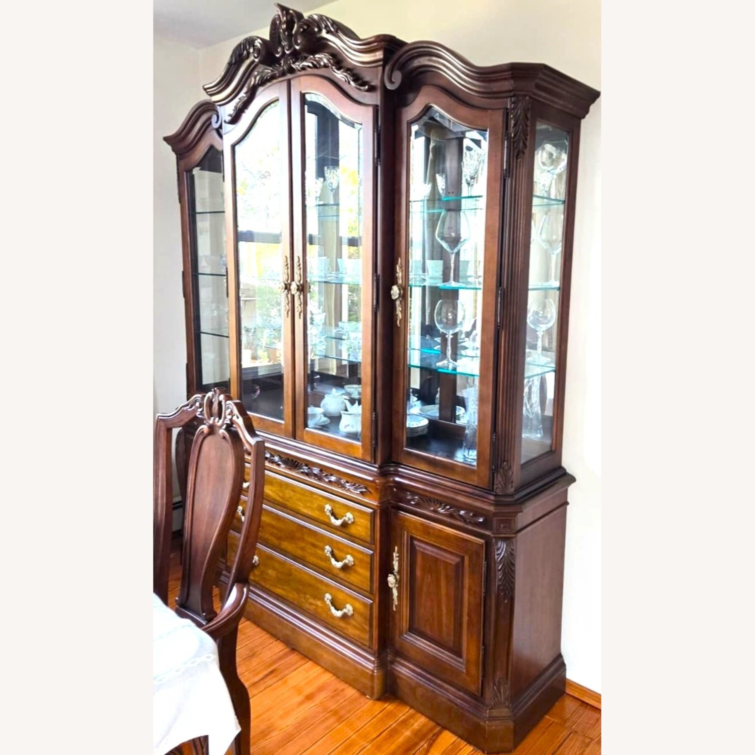 American Drew Solid Wood China Cabinet - image-2