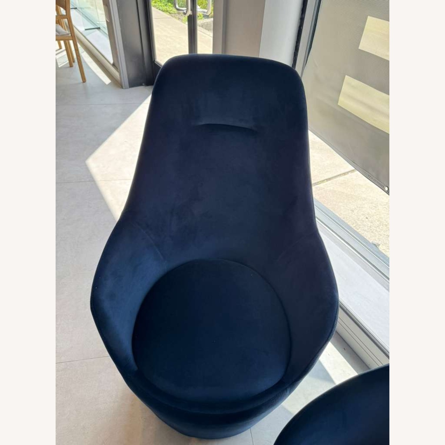 Lazzoni Lande Blue Fabric Armchair - image-3