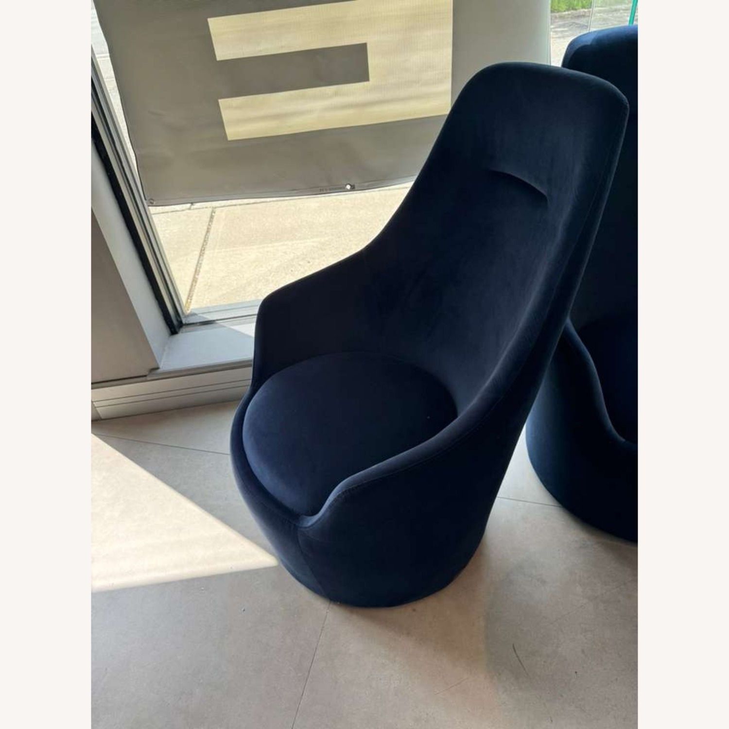Lazzoni Lande Blue Fabric Armchair - image-1