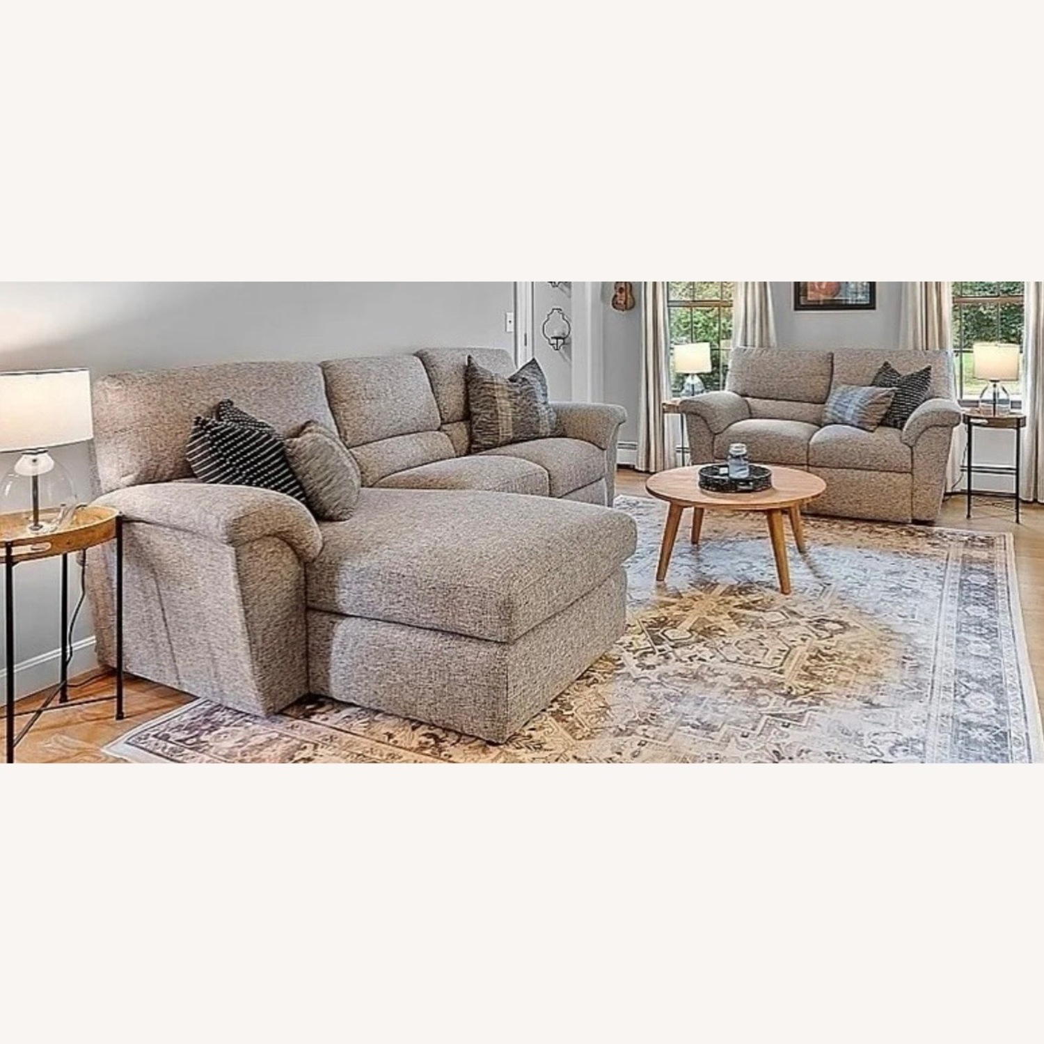 La-Z-Boy Reese Light Gray 2 Piece Sectional - image-1