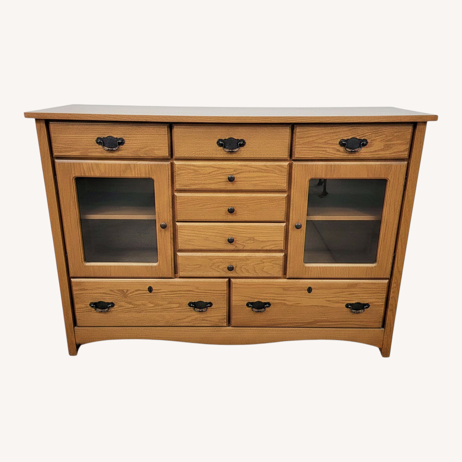 Medium Brown Wood Dresser - image-0