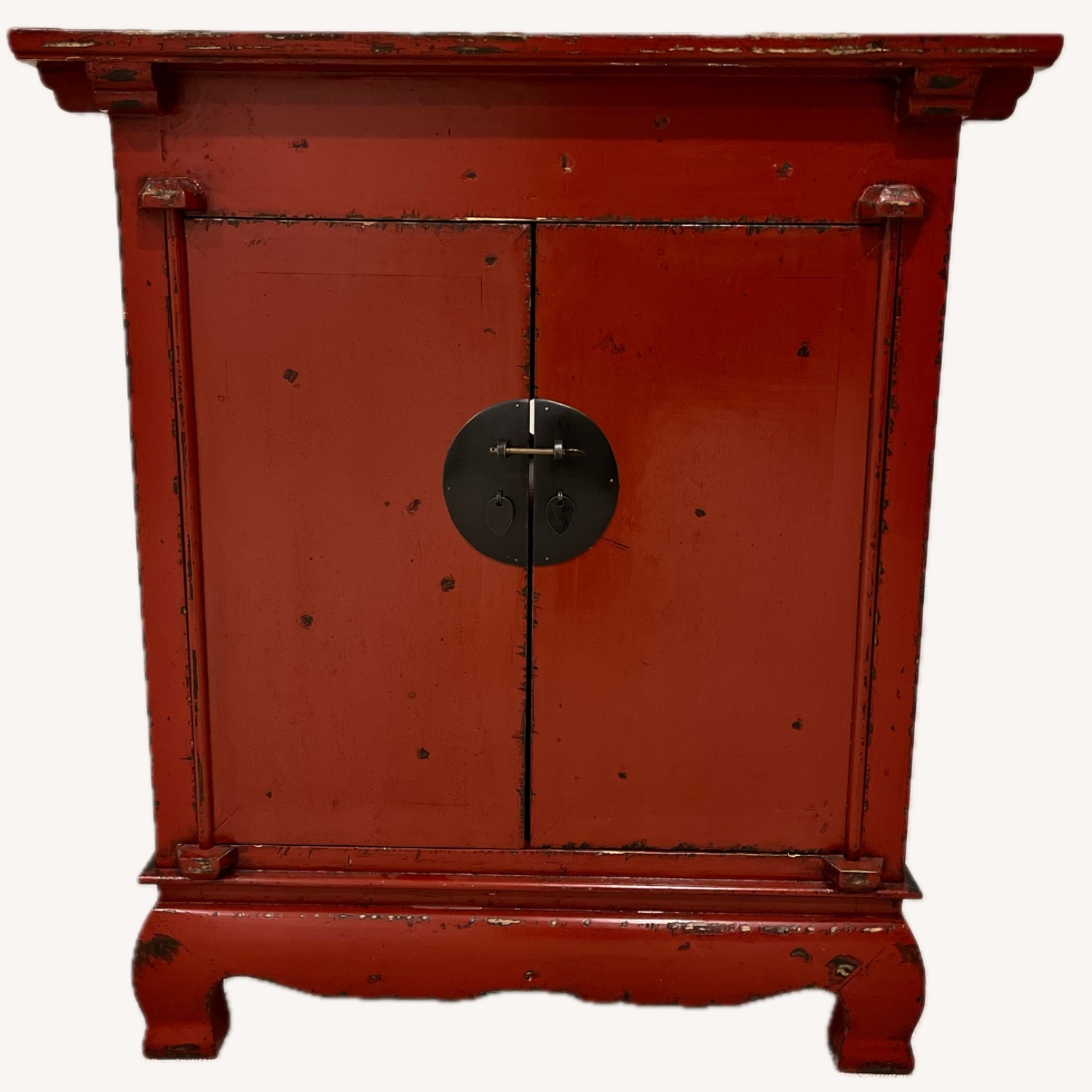 Gump's Chinese Red Wood Armoire - image-1