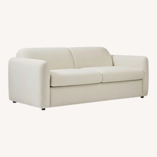 Used West Elm Lillia Storage White Fabric 2 Seater Sofa for sale on AptDeco