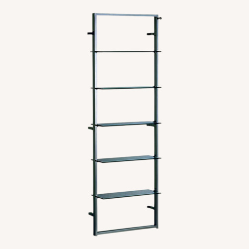 Used CB2 Tesso Chrome & Glass Wall Mounted Bookshelf for sale on AptDeco