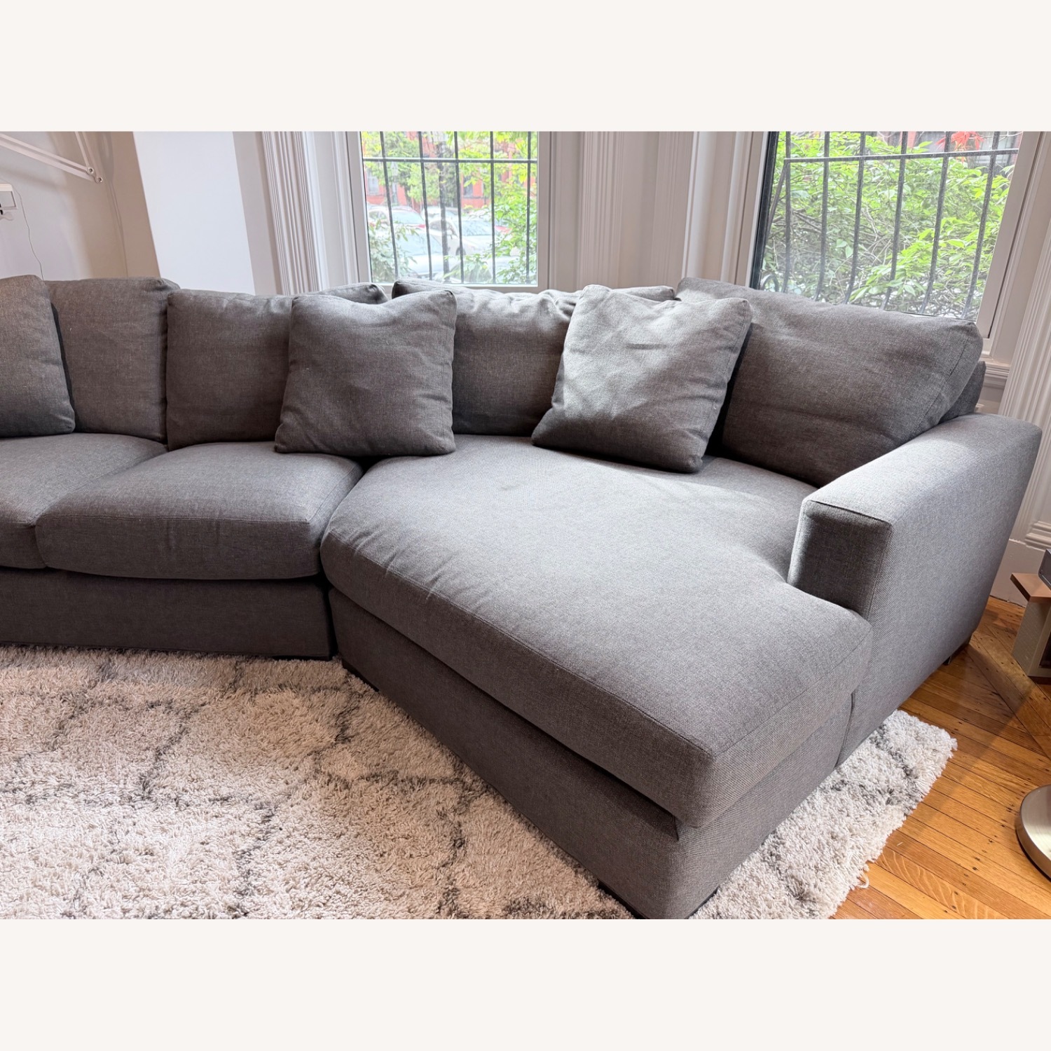 Room & Board Metro Dark Gray Fabric 2 Piece Sectional - image-3