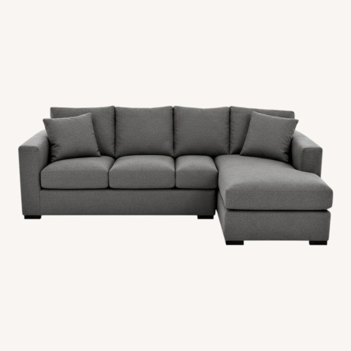 Used Room & Board Metro Dark Gray Fabric 2 Piece Sectional for sale on AptDeco