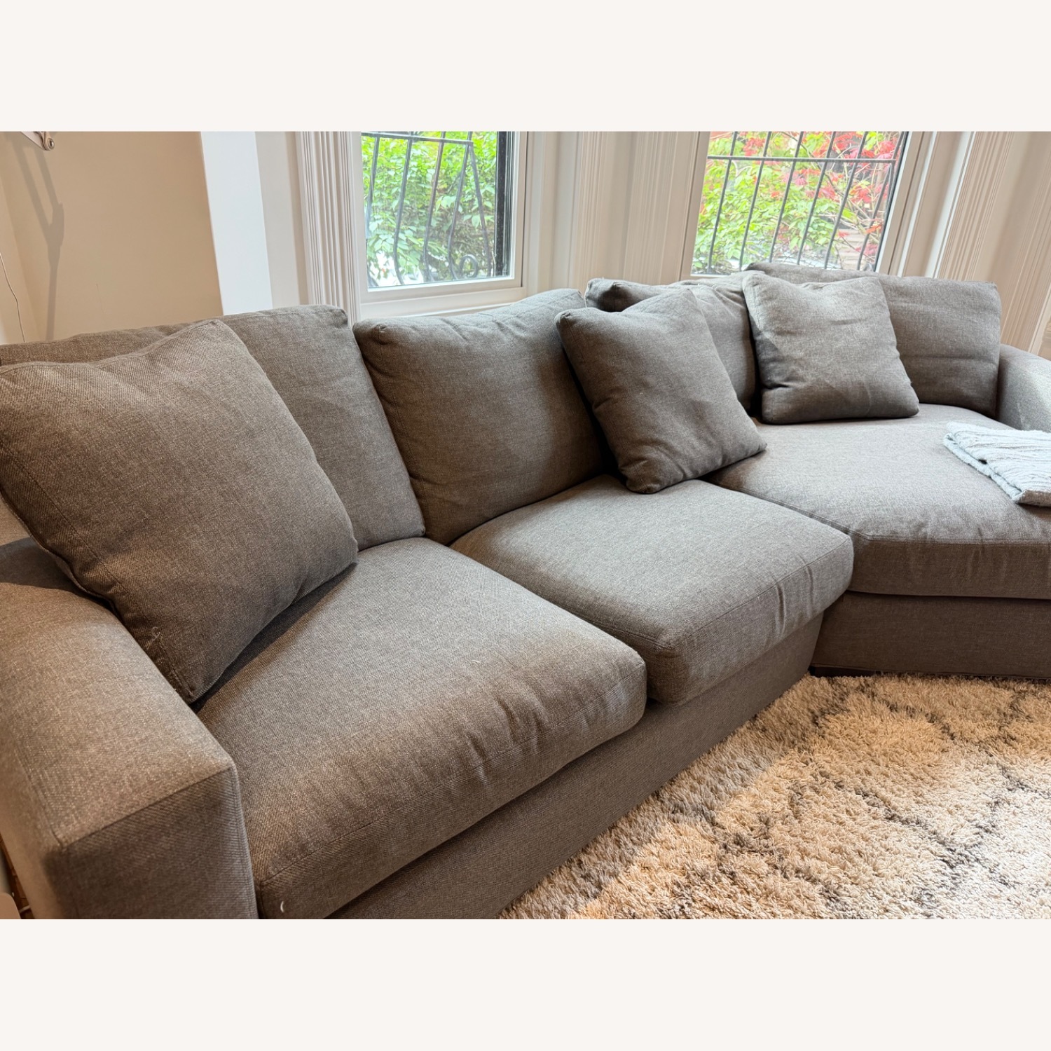 Room & Board Metro Dark Gray Fabric 2 Piece Sectional - image-1
