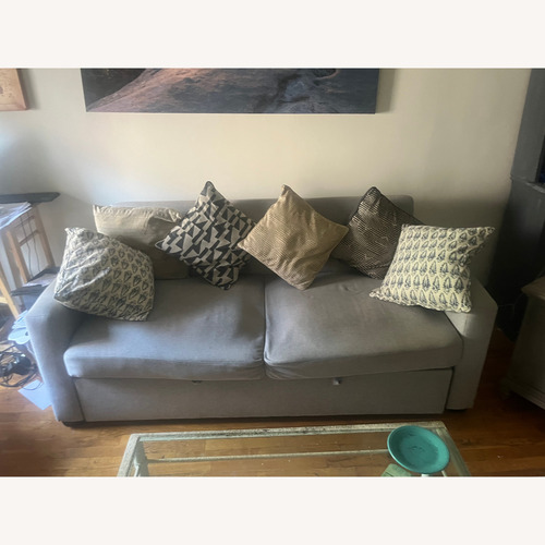 Used Raymour & Flanigan Light Gray Sleeper Sofa for sale on AptDeco