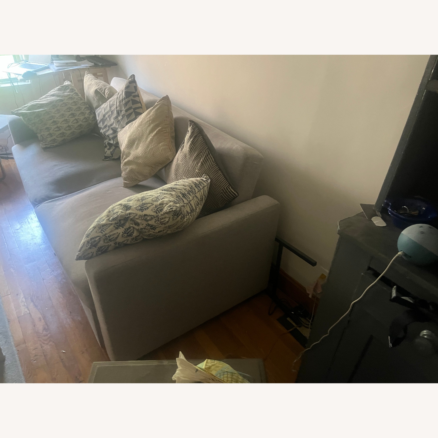 Raymour & Flanigan Light Gray Sleeper Sofa - image-2