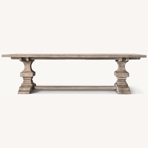 Used Restoration Hardware Reclaimed Oak Baluster Rectangular Extension Dining Table for sale on AptDeco