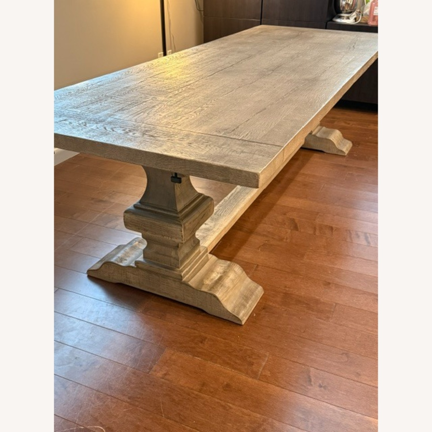 Restoration Hardware Reclaimed Oak Baluster Rectangular Extension Dining Table - image-2