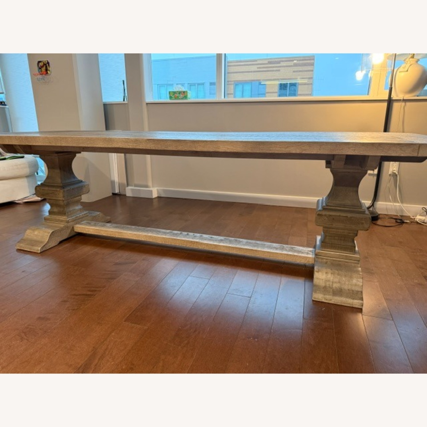 Restoration Hardware Reclaimed Oak Baluster Rectangular Extension Dining Table - image-1