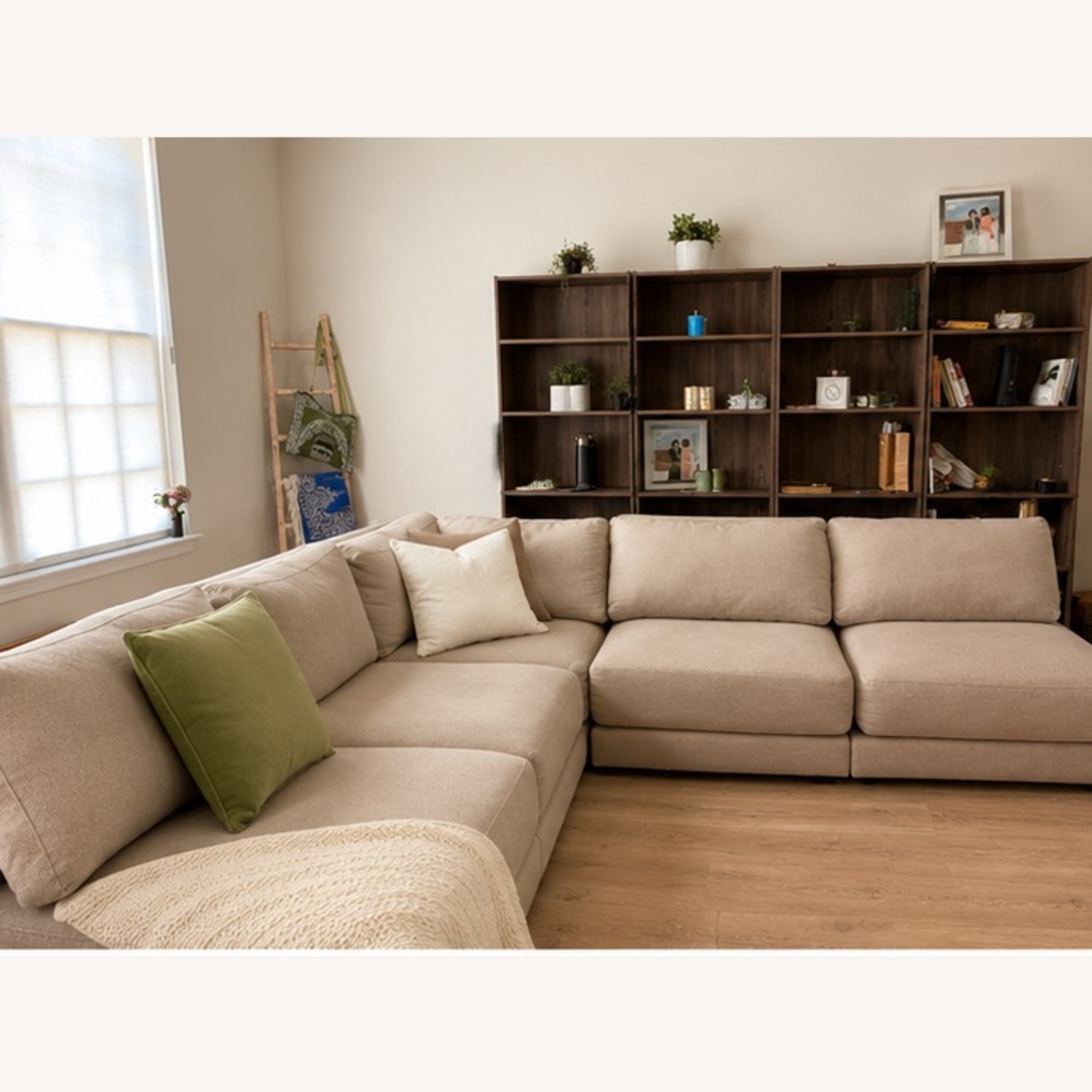 Crate & Barrel Natural Fabric 3+ Piece Sectional - image-3