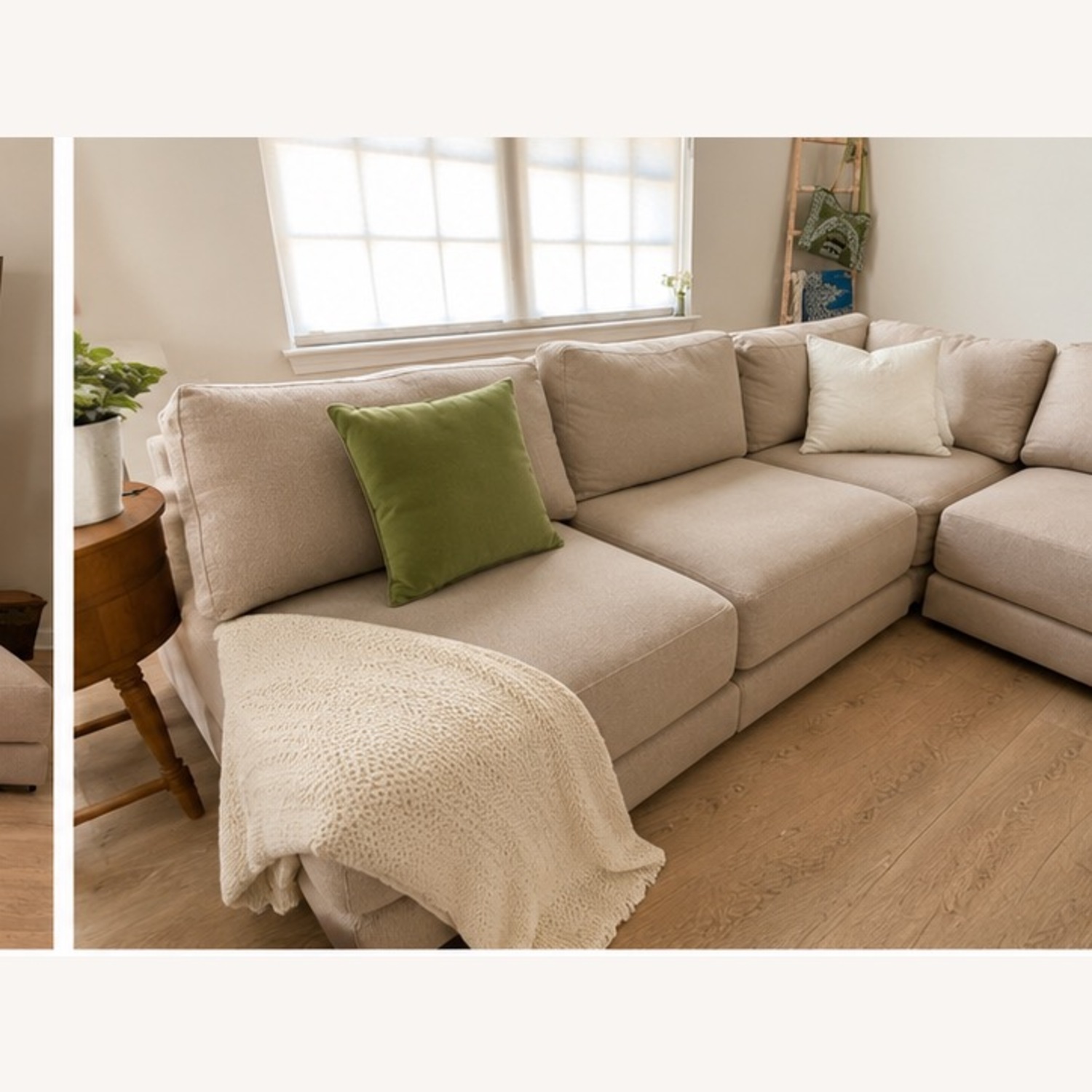 Crate & Barrel Natural Fabric 3+ Piece Sectional - image-2