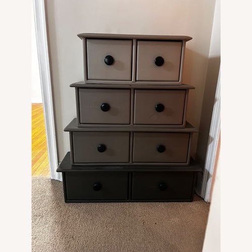Used Vintage Gray Wood Storage Drawer for sale on AptDeco