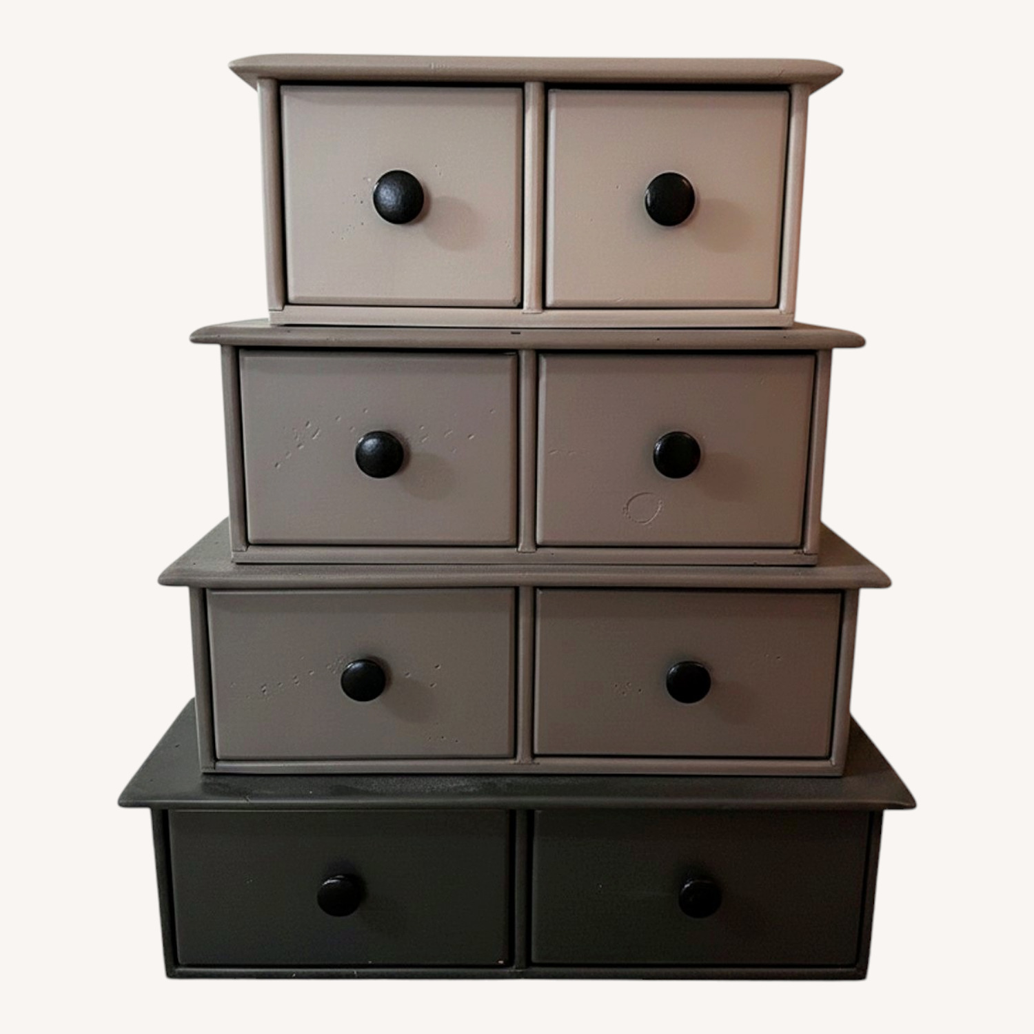 Vintage Gray Wood Storage Drawer - image-0