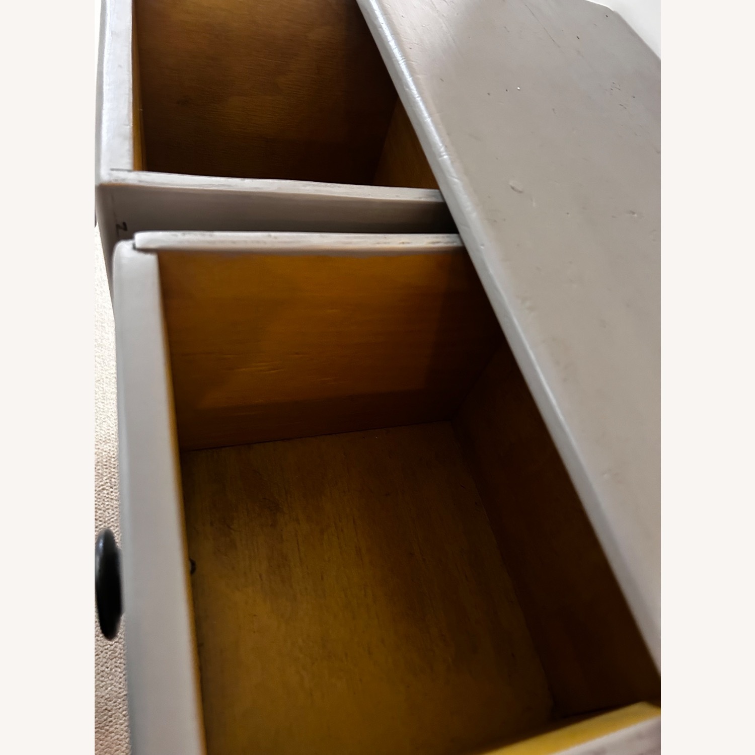 Vintage Gray Wood Storage Drawer - image-4