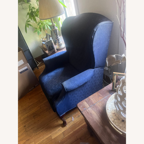 Used Blue Fabric Recliner for sale on AptDeco