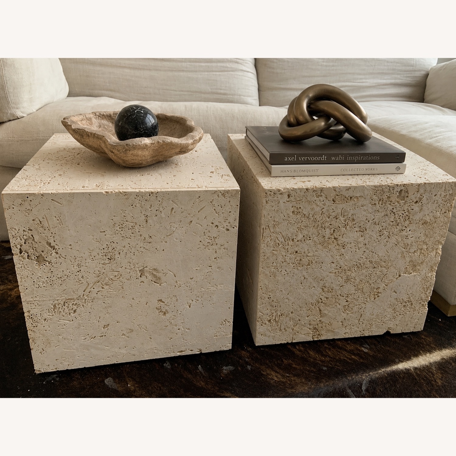 Artium Deus Travertine Coffee Table - image-4