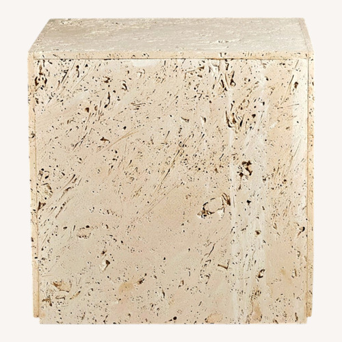 Used Artium Deus Travertine Coffee Table for sale on AptDeco