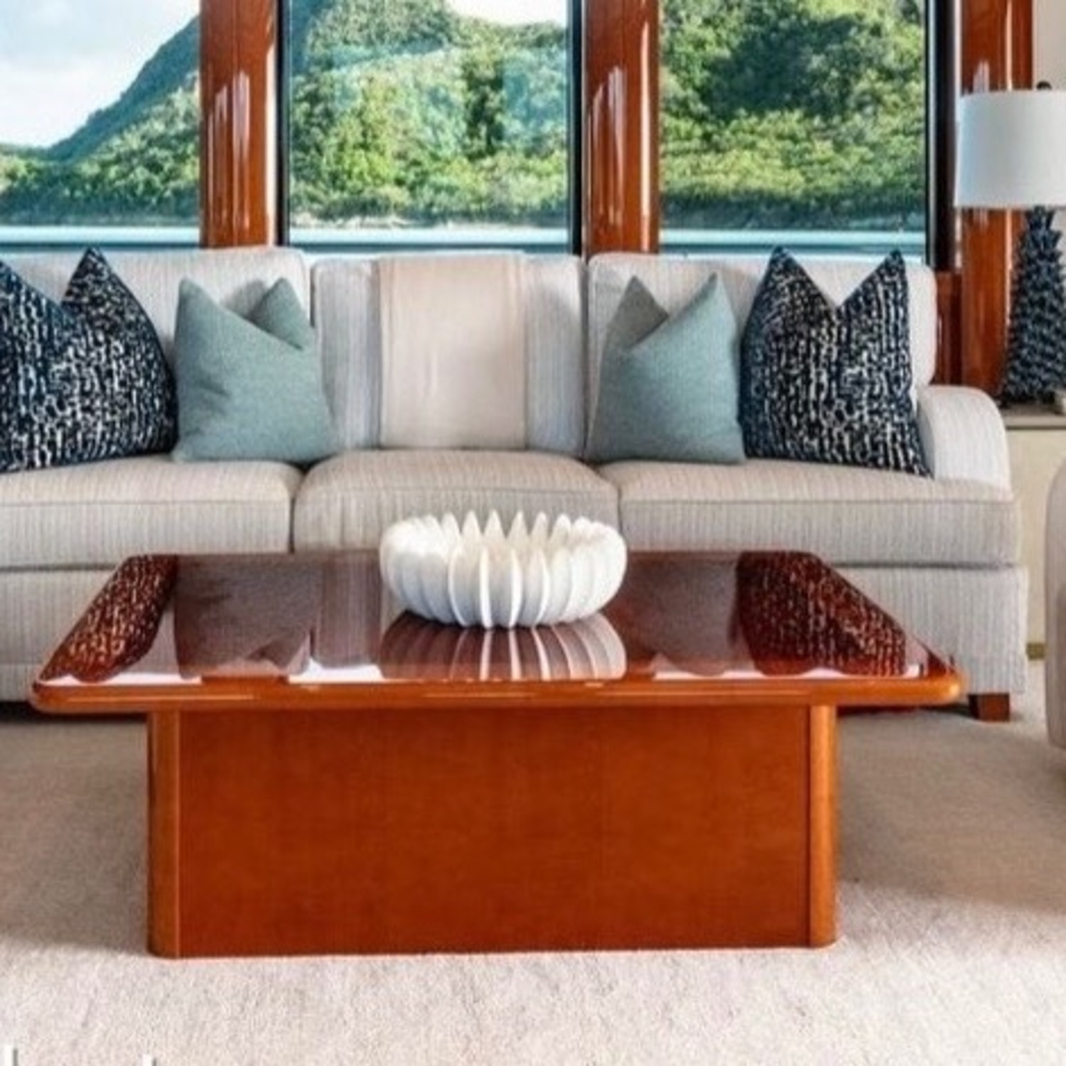Dark Brown Wood Veneer Coffee Table/Chest - image-1