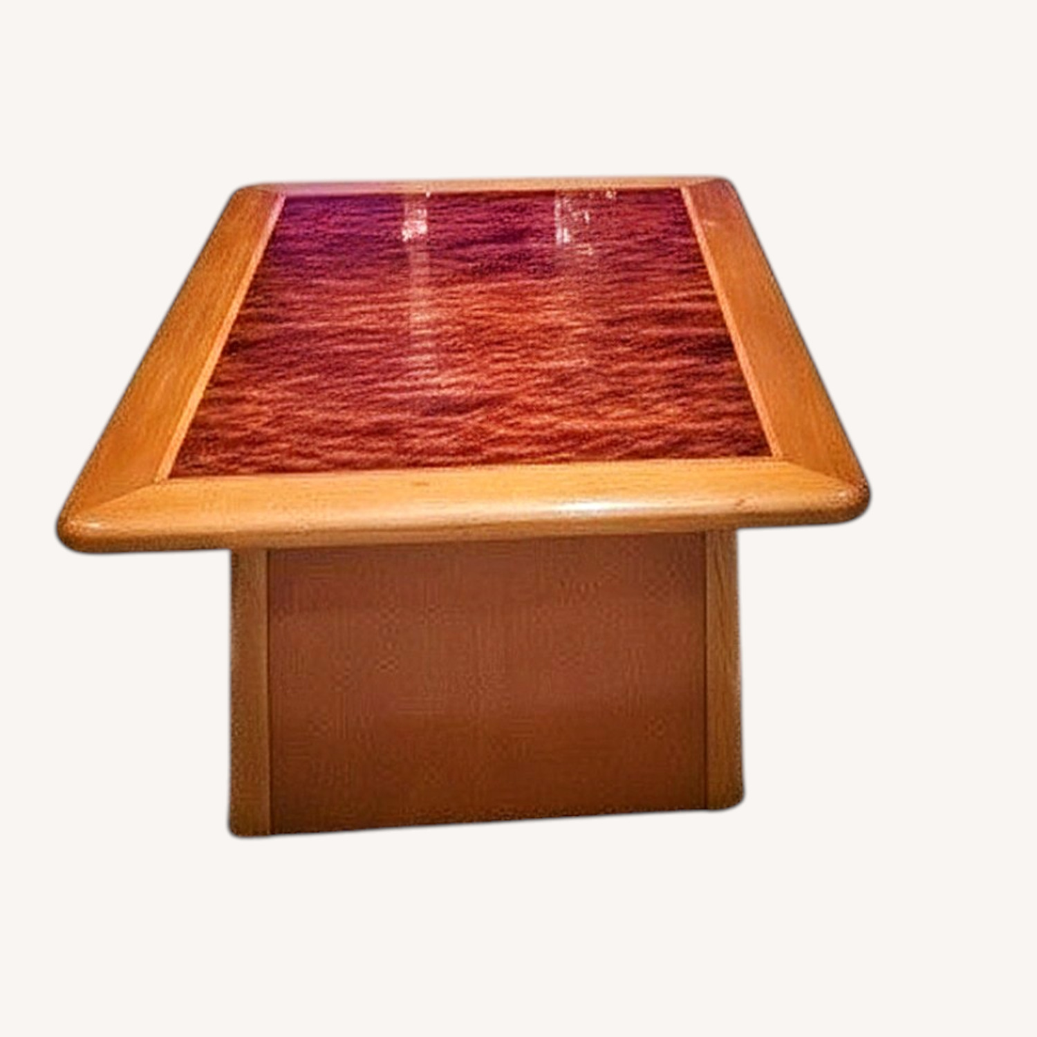 Dark Brown Wood Veneer Coffee Table/Chest - image-0