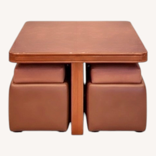 Used Luxury High-Gloss Burl Wood Yacht Coffee Table for sale on AptDeco