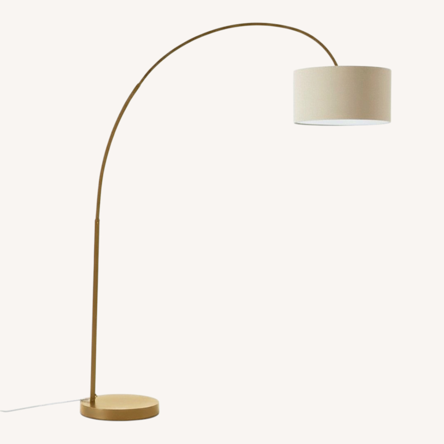 West Elm Overarching Linen Shade Floor Lamp - image-0