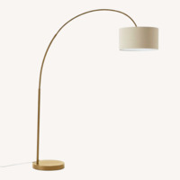 West Elm Overarching Linen Shade Floor Lamp