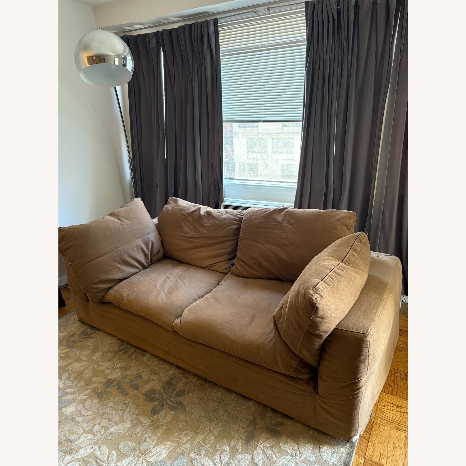 Restoration Hardware Dark Brown Cloud Couch - image-1