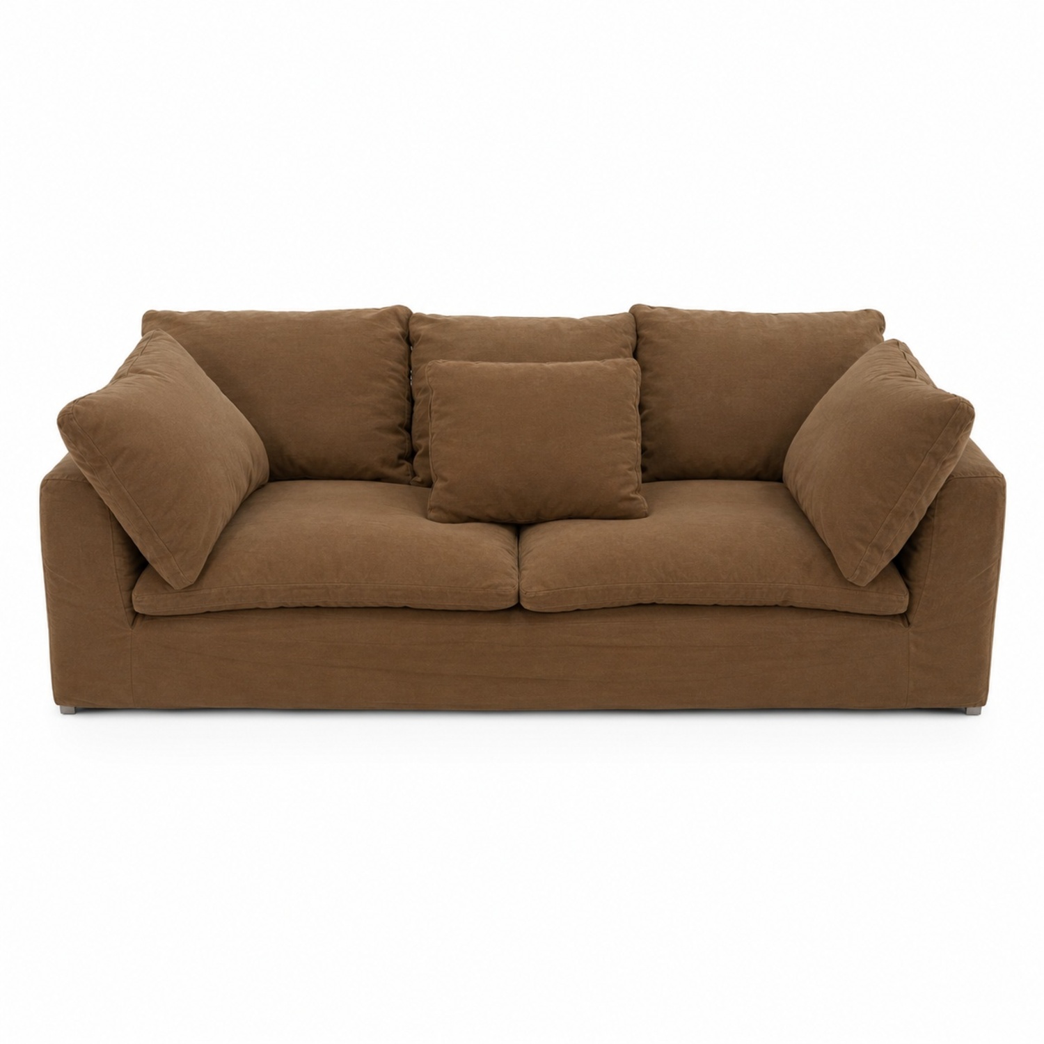 Restoration Hardware Dark Brown Cloud Couch - image-5