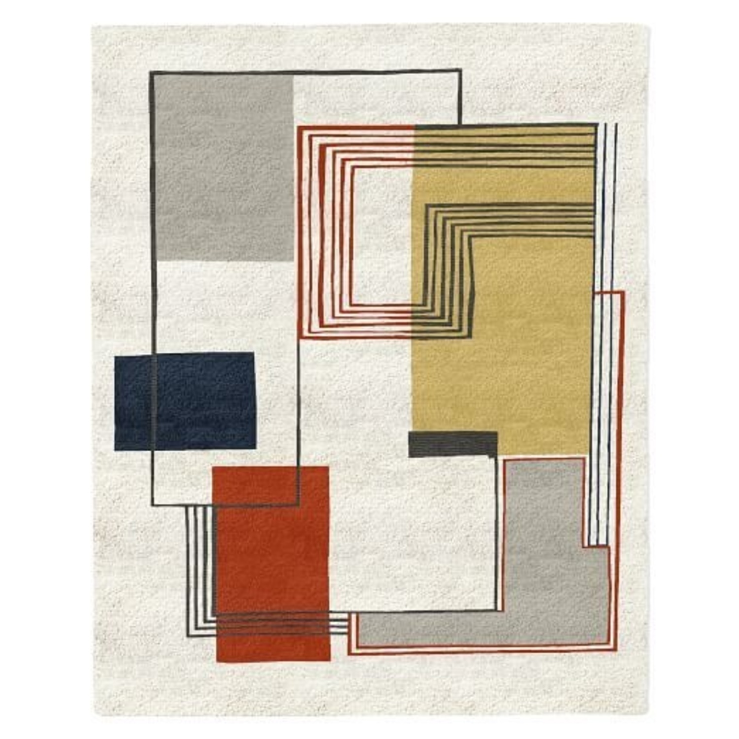 West Elm Abstract Lines Area Rug 8' x 10' - image-4