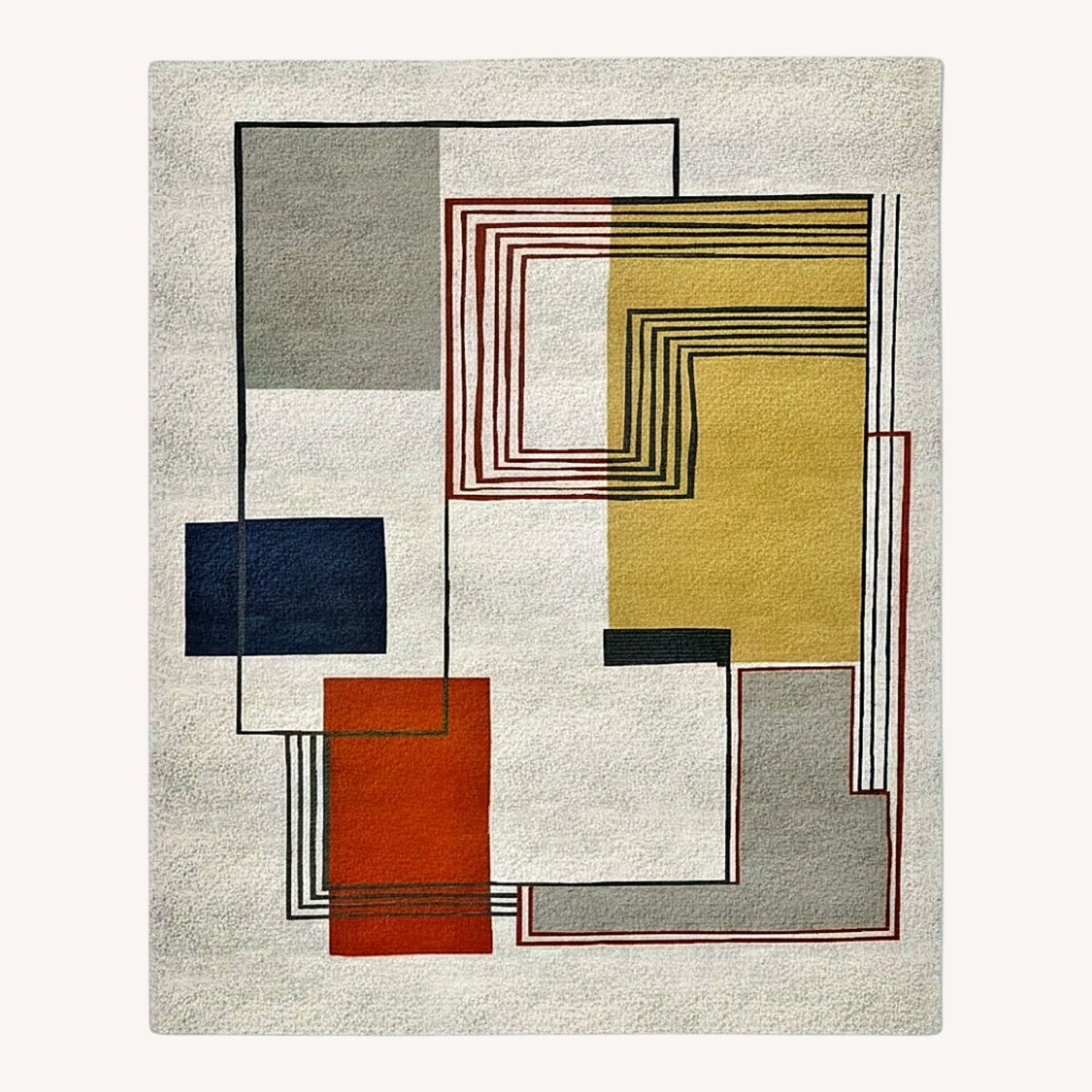 West Elm Abstract Lines Area Rug 8' x 10' - image-0