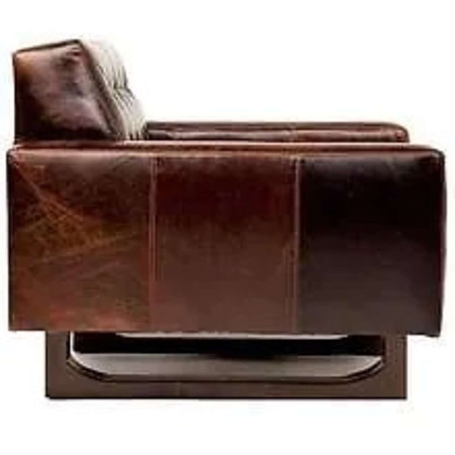 Organic Modernism Dark Brown Leather Armchair - image-3