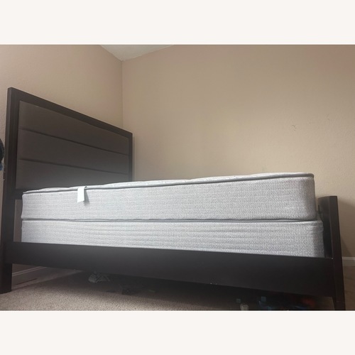 Used Bob's Discount Furniture Wood Full Bed for sale on AptDeco