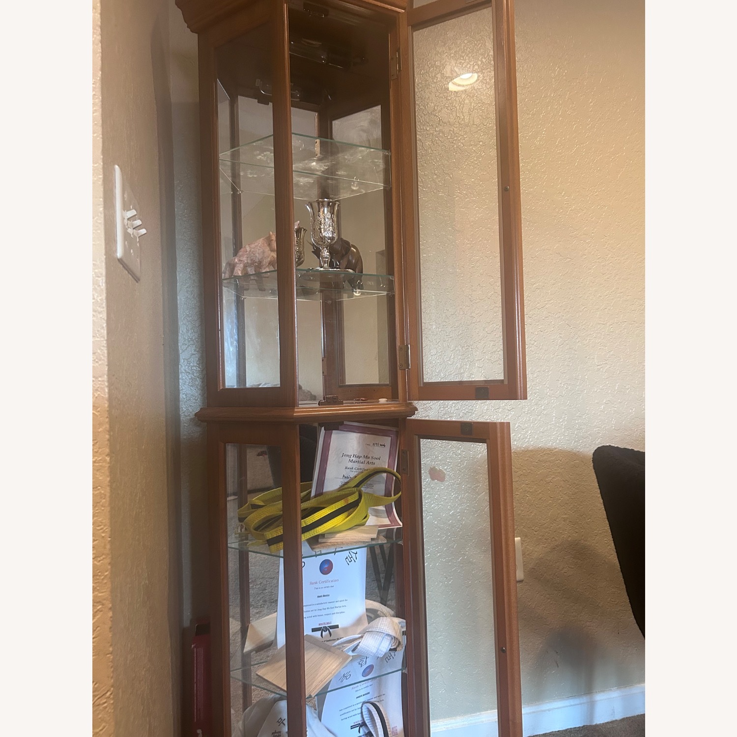 KI Furniture Natural Wood Armoire - image-3