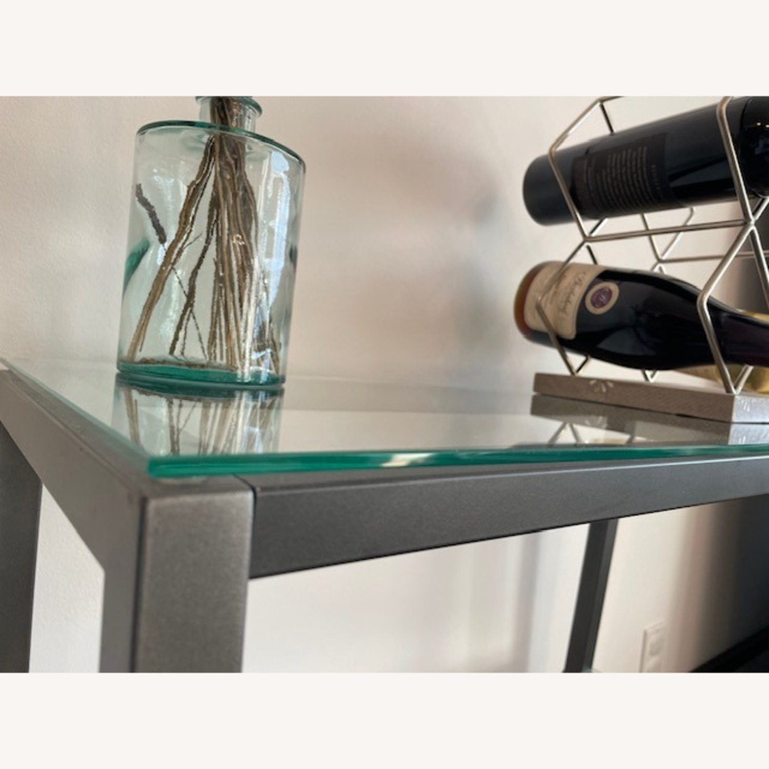 Modern Metal & Glass 3-Shelf Console / Bar Table - image-2