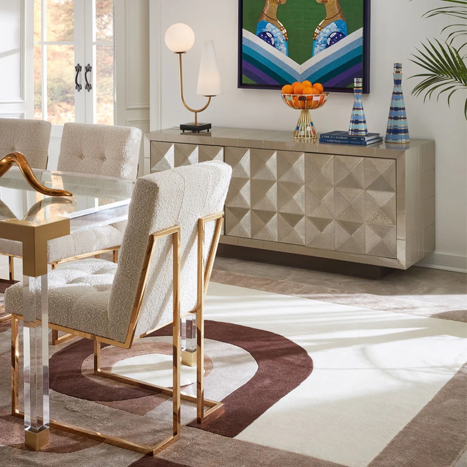 Jonathan Adler talitha 70 inch credenza in nickel - image-10