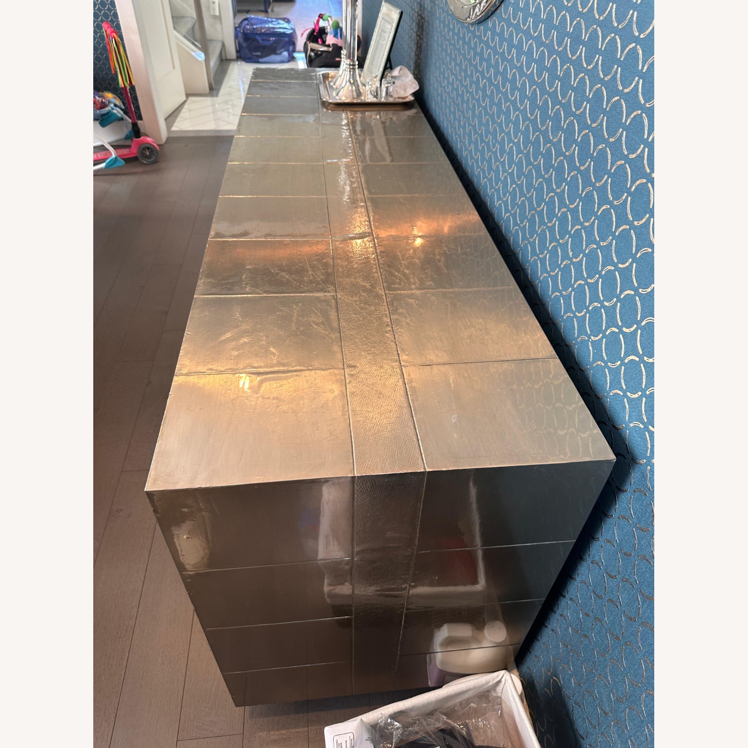 Jonathan Adler talitha 70 inch credenza in nickel - image-3