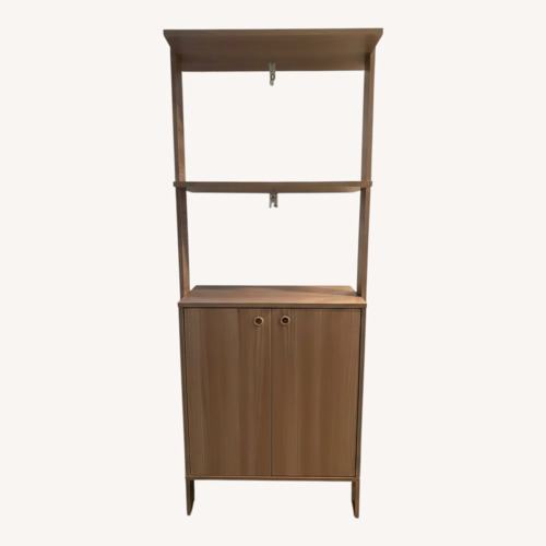Used Manhattan Comfort Natural Wood Veneer Bookcase for sale on AptDeco