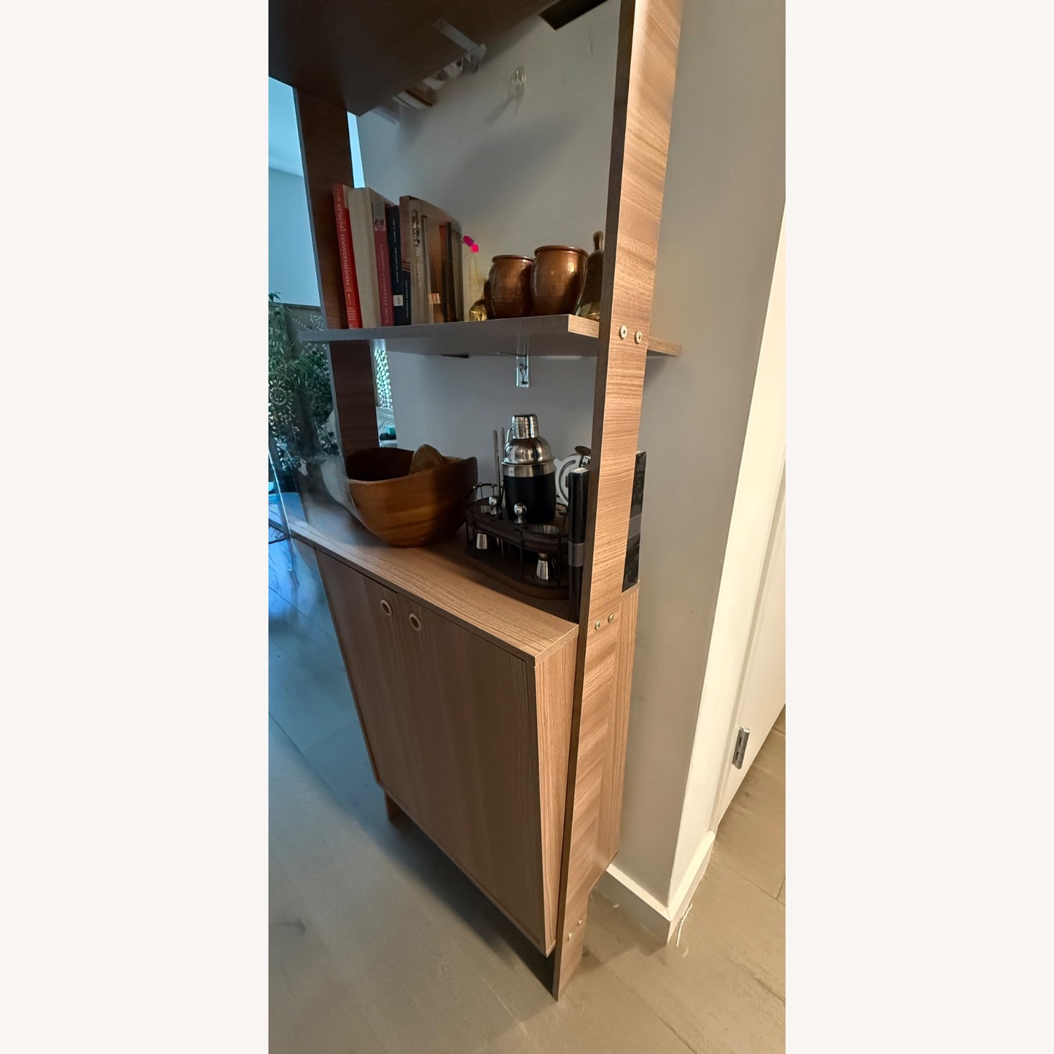 Manhattan Comfort Natural Wood Veneer Bookcase - image-2