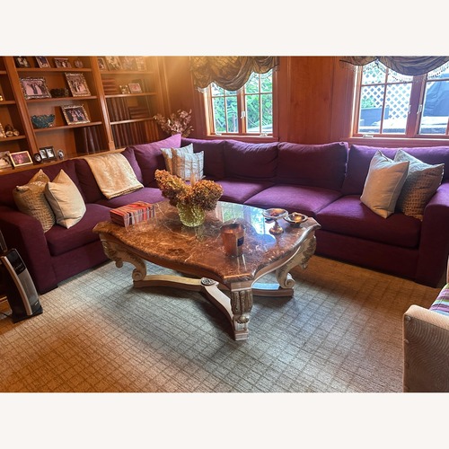Used Crate & Barrel Purple 4 Piece Sectional Sofa for sale on AptDeco