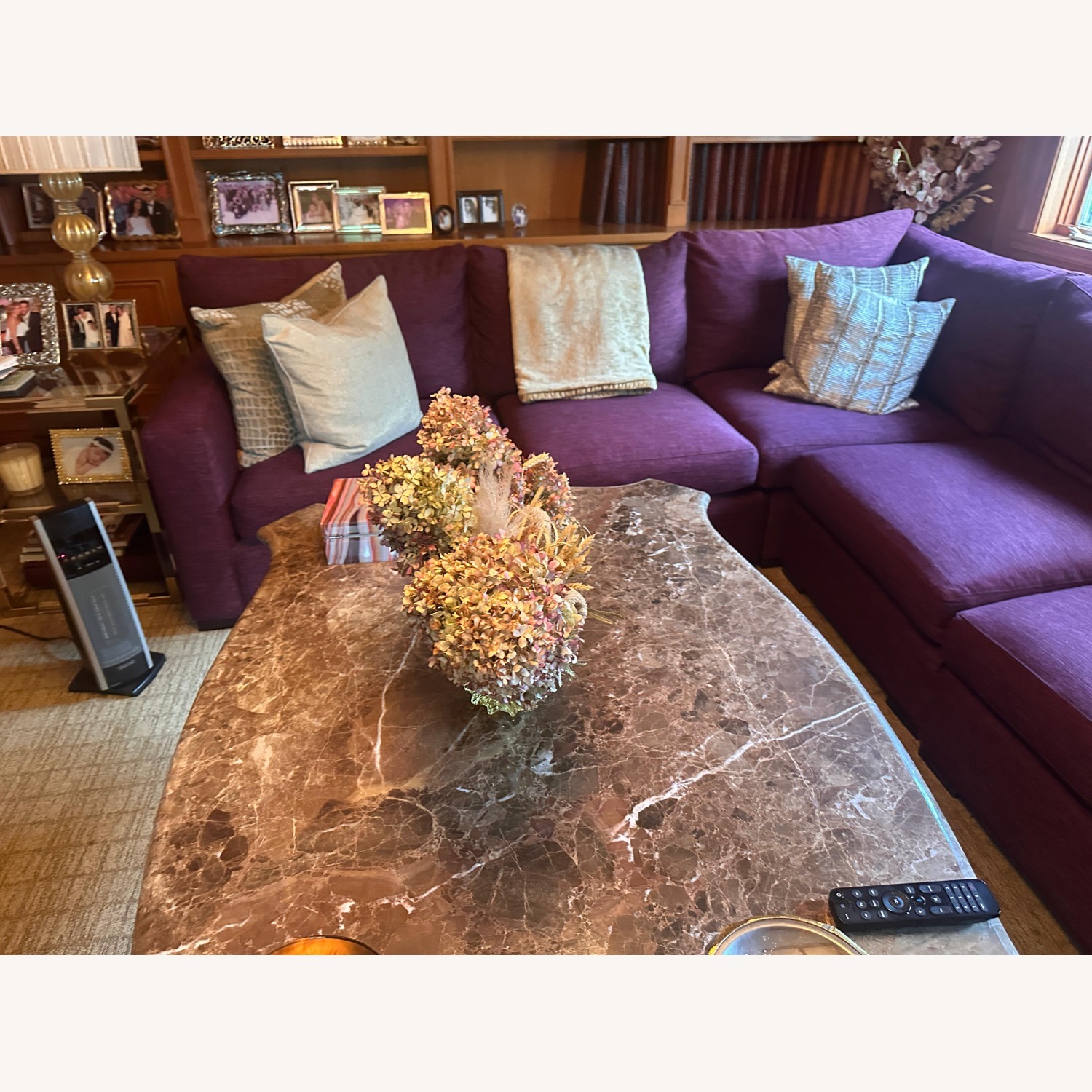 Crate & Barrel Purple 4 Piece Sectional Sofa - image-9