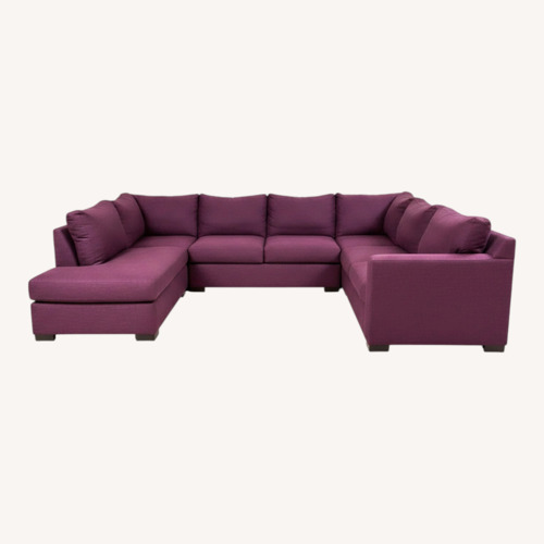 Used Crate & Barrel Purple 4 Piece Sectional Sofa for sale on AptDeco