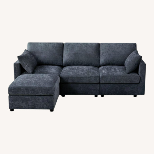 Used Wayfair Black Fabric 3+ Seater Sofa for sale on AptDeco