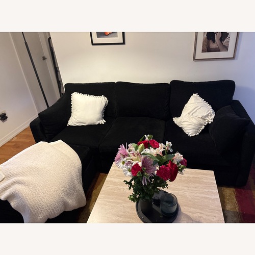 Used Wayfair Black Fabric 3+ Seater Sofa for sale on AptDeco