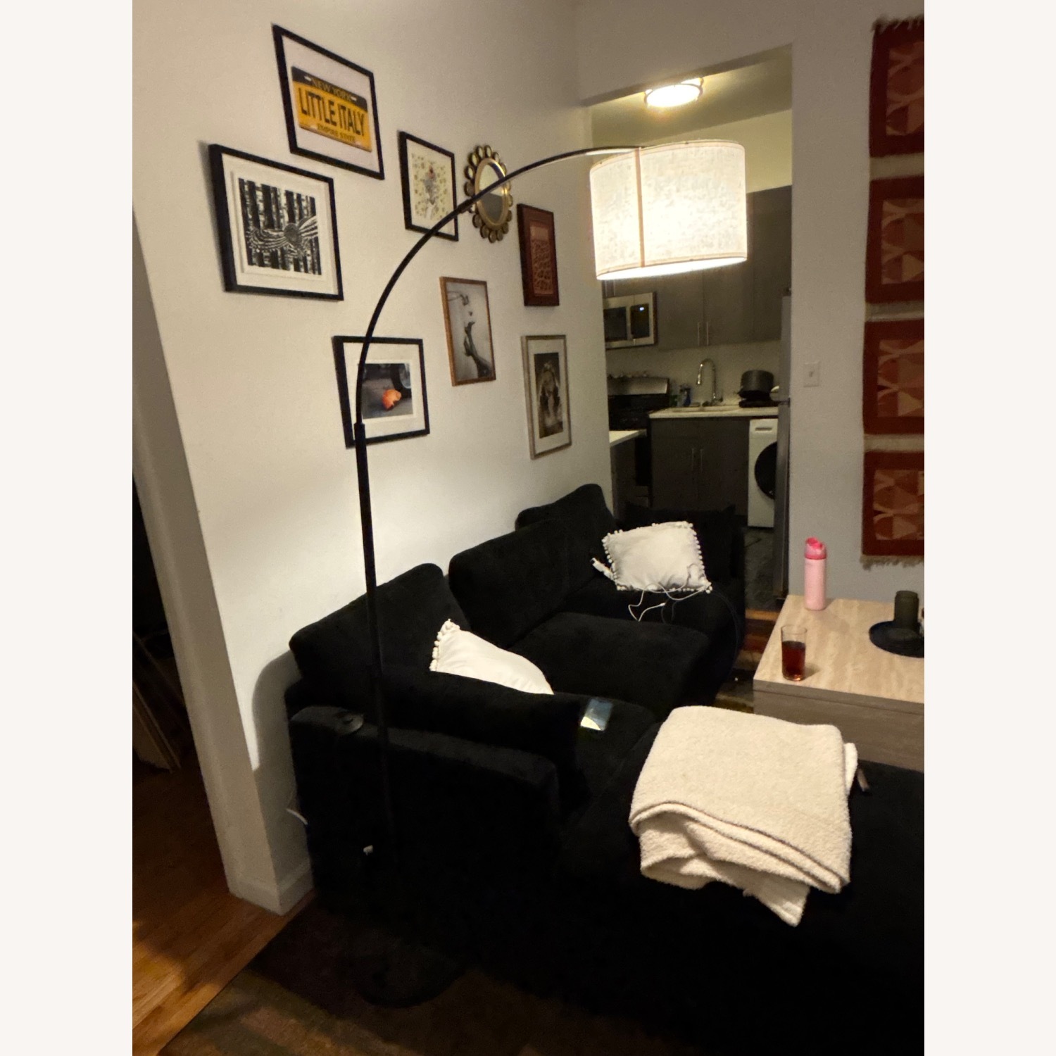 Wayfair Black Fabric 3+ Seater Sofa - image-6