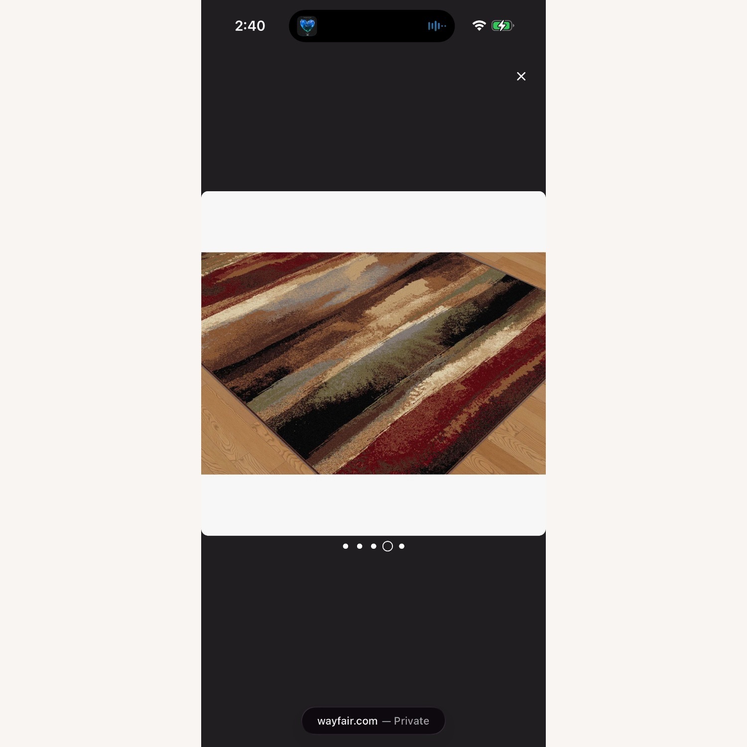 Wayfair Area Rug 6' x 9' - image-2
