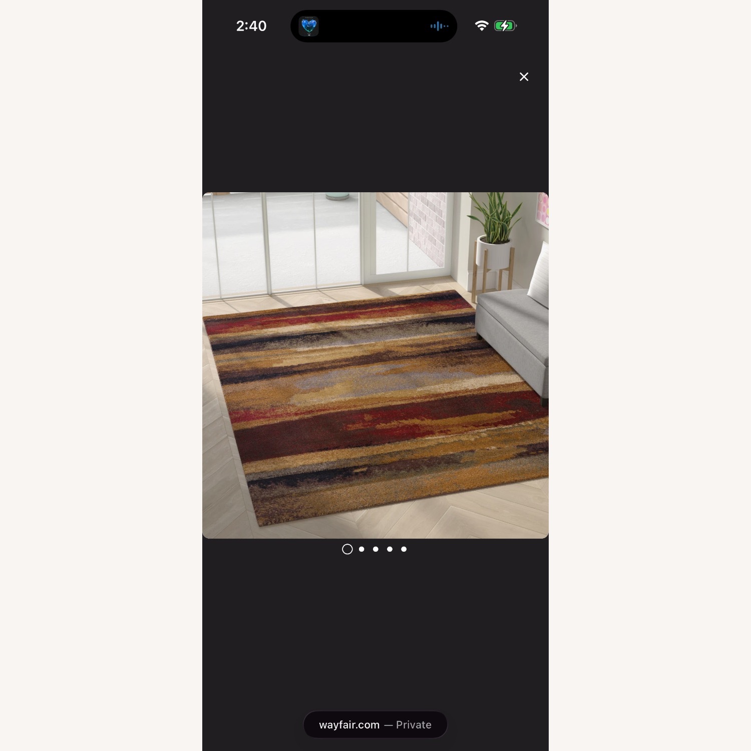 Wayfair Area Rug 6' x 9' - image-3