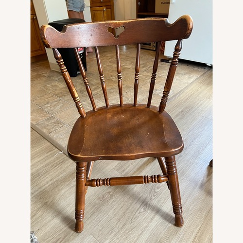 Used Vintage/Antique Dark Brown Wood Dining Chairs for sale on AptDeco